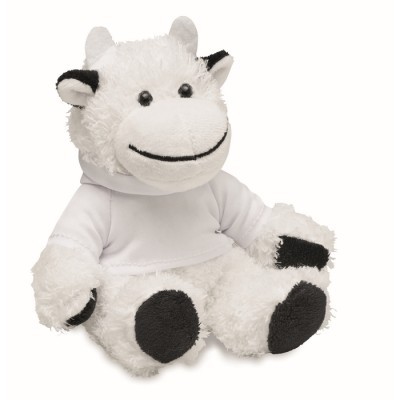 Peluche vaca con sudadera personalizado